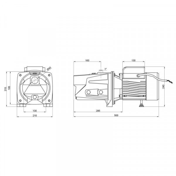 Насос самовсасывающий центробежный Thermo Alliance D-JSWm-20M 1,5 кВт
