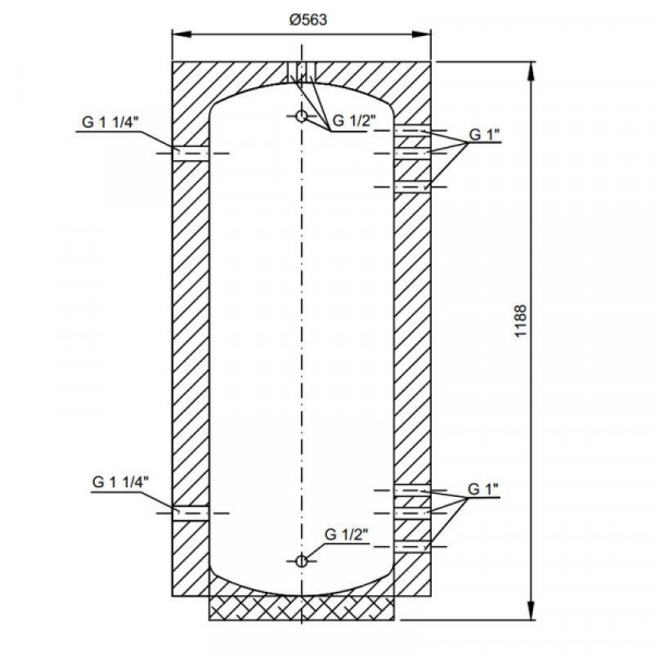 Теплоаккумулятор Thermo Alliance ТА Mini-00 195 с изоляцией 40 мм