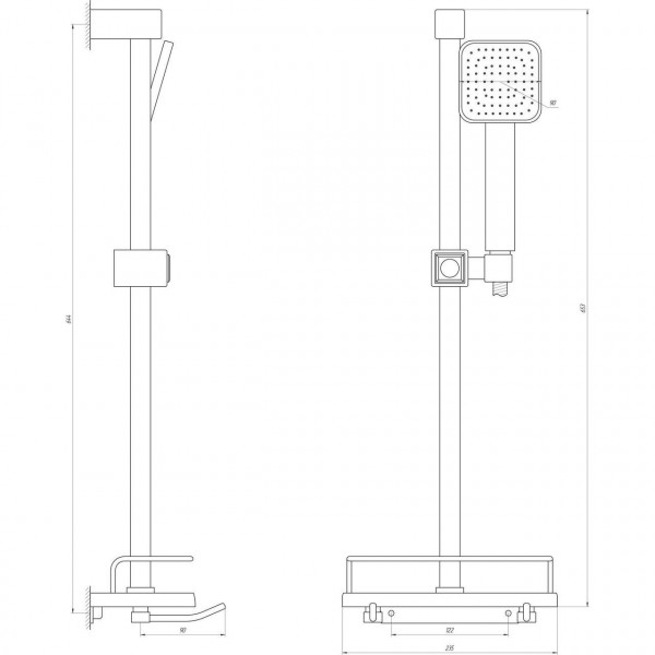 Душевая стойка Dishi L116-TP-KIT
