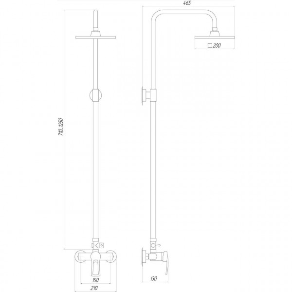 Душевая система Globus Lux SEVA GLSV-0088