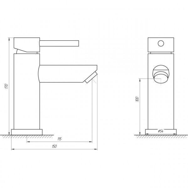 Смеситель для умывальника Globus Lux ALPEN SBT1-101-BB