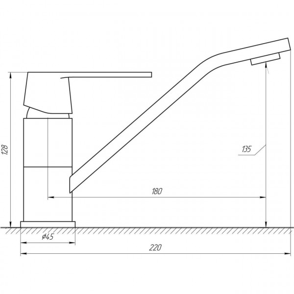 Смеситель для кухни Globus Lux Laguna GLA-0203Q-10-BB