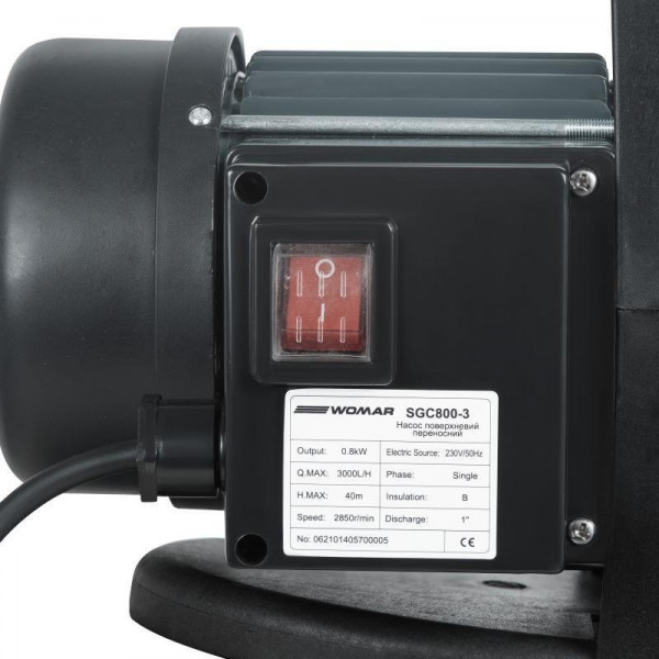 Насос поверхностный переносной Womar SGC800-3 0,8 кВт