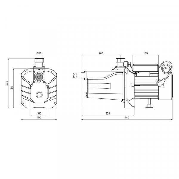Насос поверхностный самососающийся Thermo Alliance SJETN-100N 0,75 кВт