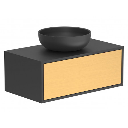 Тумба підвісна CLOUD 800 Пікасо золото з умивальником MOON Miraggio