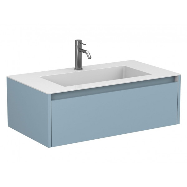 Тумба підвісна UNO блакитна для умивальника ERICA 900 Miraggio