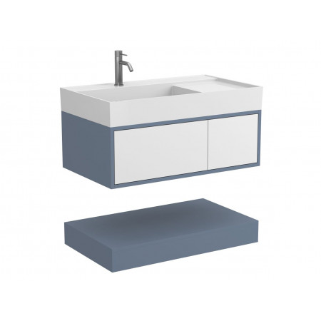 Тумба підвісна DUO Сірий для умивальника SOUL 900 Miraggio