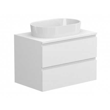 Тумба підвісна MONO 700 Біла матова з умивальником SORRENTO Miraggio