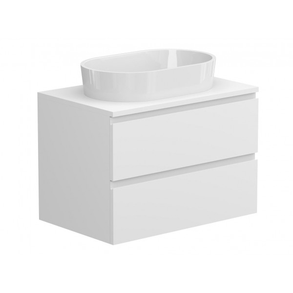 Тумба підвісна MONO 700 Біла soft-touch з умивальником SORRENTO Miraggio