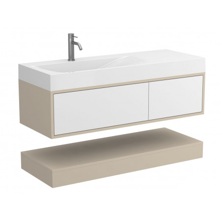 Тумба підвісна DUO Кашемір для умивальника VIOLA 1200 L Miraggio