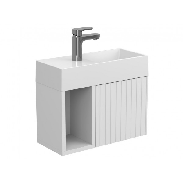 Тумба підвісна AURA біла матова для умивальника COPPER 500 Miraggio