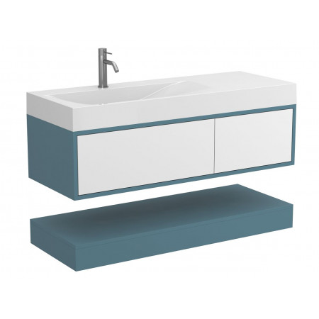 Тумба підвісна DUO Камінь зелений для умивальника VIOLA 1200 L Miraggio