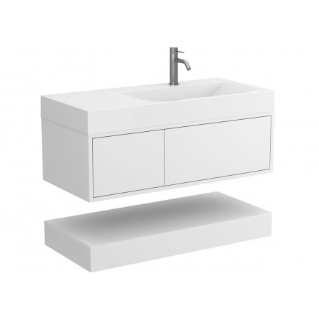 Тумба підвісна DUO Біла для умивальника VIOLA 1000 R Miraggio