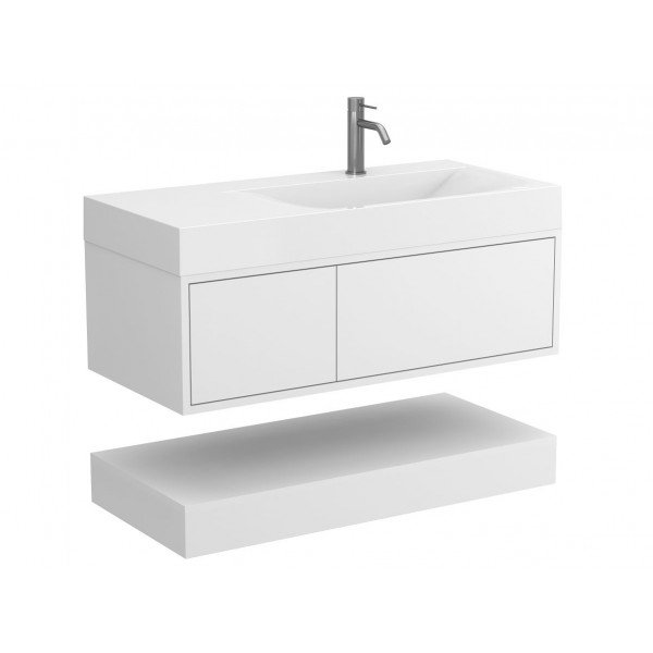 Тумба підвісна DUO Біла для умивальника VIOLA 1000 R Miraggio