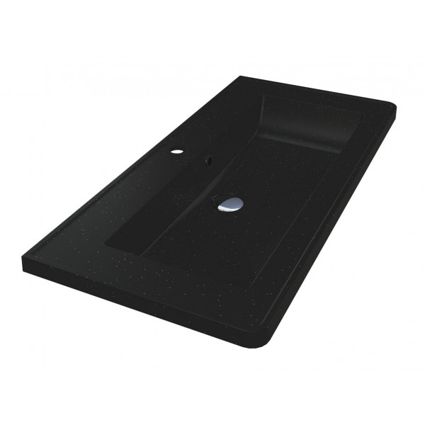 Умивальник TRES MIRASTONE BLACK SHINE Miraggio