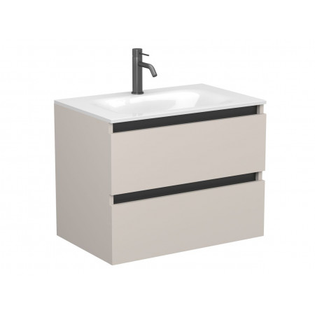 Тумба підвісна NATURA кашемір, ДСП для умивальника JESSEL 700 Miraggio