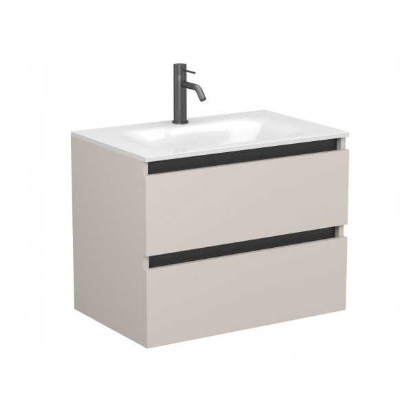 Тумба підвісна NATURA кашемір, ДСП для умивальника JESSEL 700 Miraggio