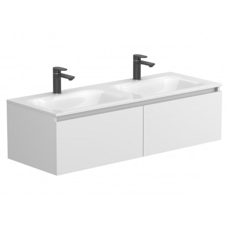 Тумба підвісна BASE Біла матова для умивальника JESSEL 1200 D Miraggio