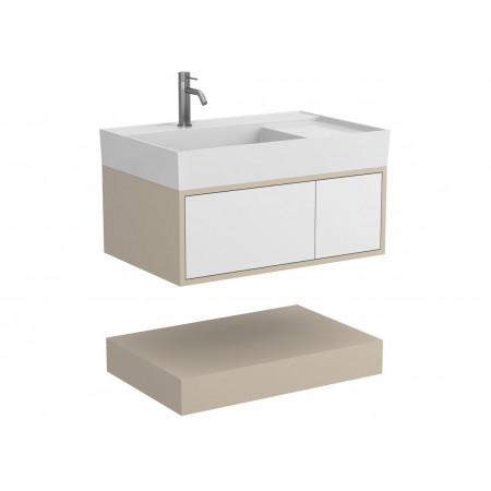 Тумба підвісна DUO Кашемір для умивальника SOUL 800 Miraggio