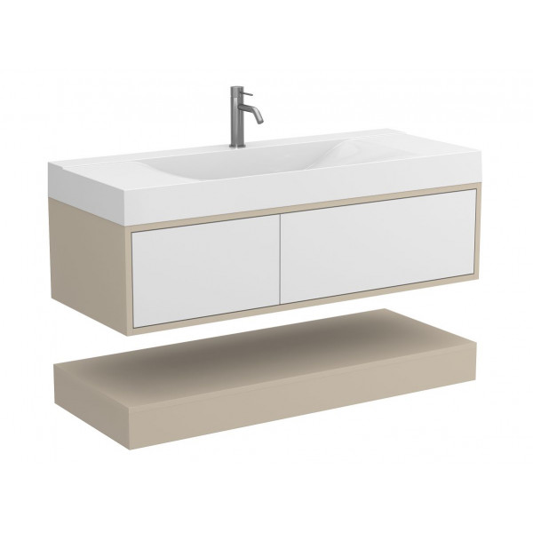 Тумба підвісна DUO Кашемір для умивальника FLY 1200 Miraggio