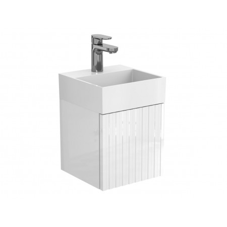 Тумба підвісна AURA біла глянцева для умивальника TONI 300 Miraggio