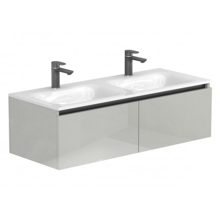 Тумба підвісна BASE Сіра глянцева для умивальника JESSEL 1100 D Miraggio