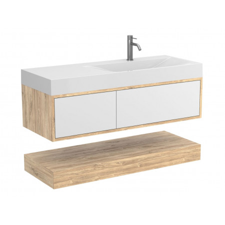 Тумба підвісна DUO Дуб Канзас для умивальника VIOLA 1200 R Miraggio