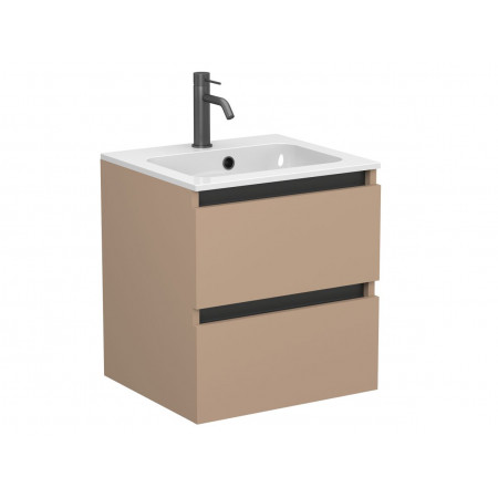 Тумба підвісна NATURA капучіно, для умивальника DELLA 500 Miraggio