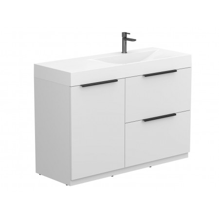 Тумба підлогова ALBA Біла з умивальником VIOLA 1200 R Miraggio