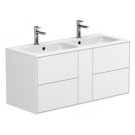 Тумба підвісна SPACE Біла матова для умивальника DELLA 1100 D Miraggio