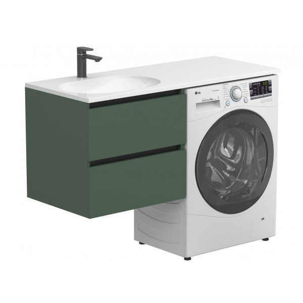 Тумба підвісна LUMO Ліс зелений для умивальника NEW YORK 1200 L Miraggio