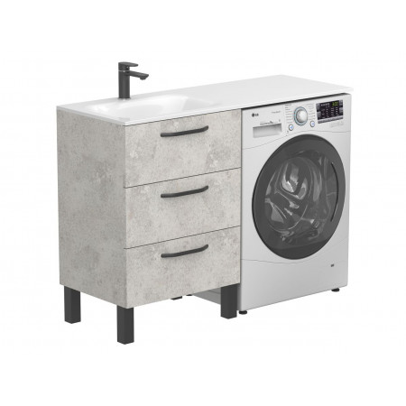 Тумба підлогова TESSA Камінь сірий для умивальника JESSEL 1200 L Miraggio