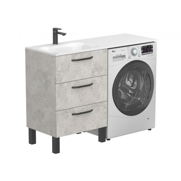 Тумба підлогова TESSA Камінь сірий для умивальника JESSEL 1200 L Miraggio