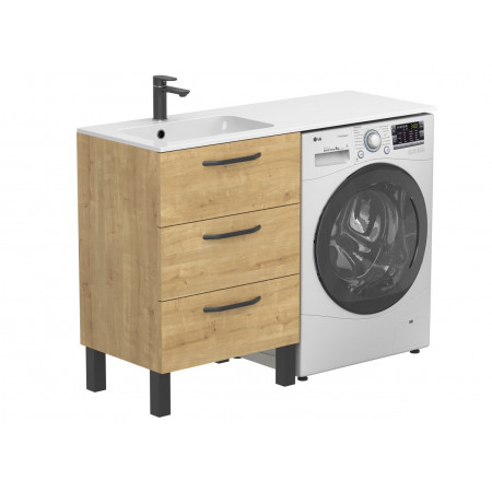 Тумба підлогова TESSA Дуб Гамільтон для умивальника DELLA 1200 L Miraggio