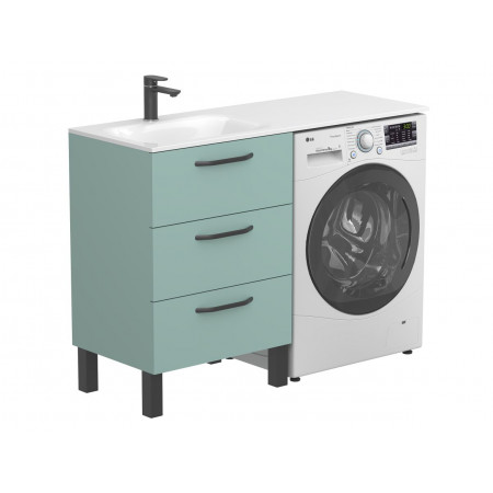 Тумба підлогова TESSA Зелена для умивальника JESSEL 1200 L Miraggio