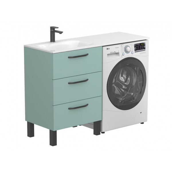 Тумба підлогова TESSA Зелена для умивальника JESSEL 1200 L Miraggio