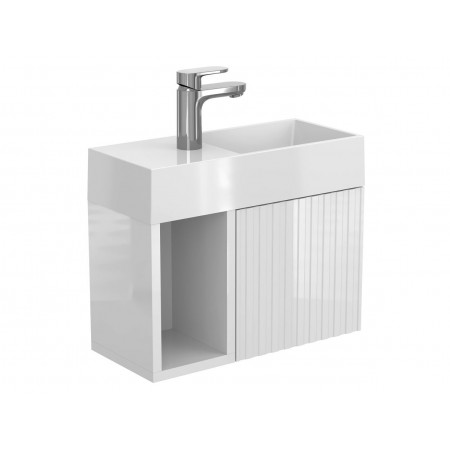 Тумба підвісна AURA біла глянцева для умивальника COPPER 500 Miraggio