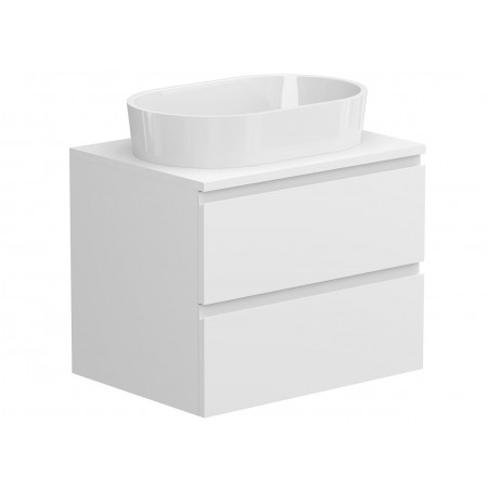 Тумба підвісна MONO 600 Біла soft-touch з умивальником SORRENTO Miraggio