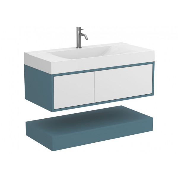 Тумба підвісна DUO Камінь зелений для умивальника FLY 1000 Miraggio