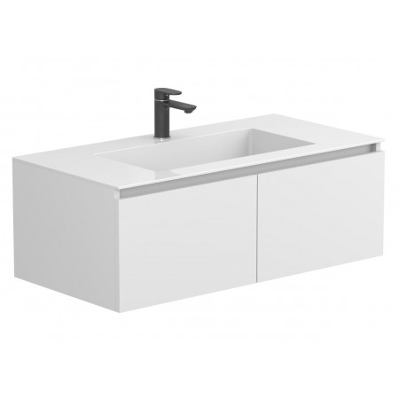 Тумба підвісна BASE Біла матова для умивальника ERICA 1000 Miraggio