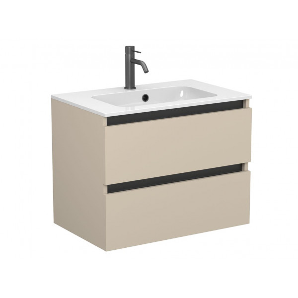 Тумба підвісна NATURA кашемір, МДФ, для умивальника DELLA 700 Miraggio