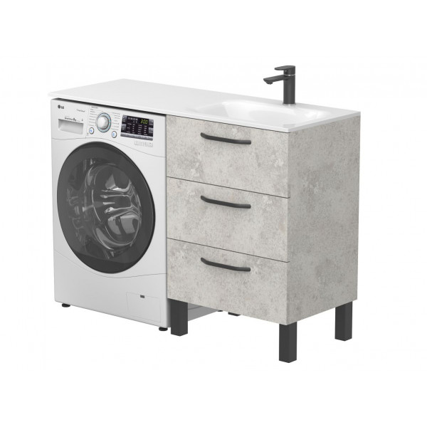 Тумба підлогова TESSA Камінь сірий для умивальника JESSEL 1200 R Miraggio