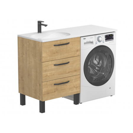 Тумба підлогова TESSA Дуб Гамільтон для умивальника NEW YORK 1200 L Miraggio