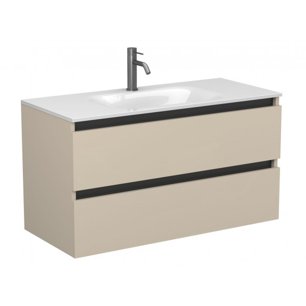 Тумба підвісна NATURA кашемір, МДФ, для умивальника JESSEL 1000 Miraggio