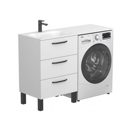 Тумба підлогова TESSA Біла для умивальника JESSEL 1200 L Miraggio