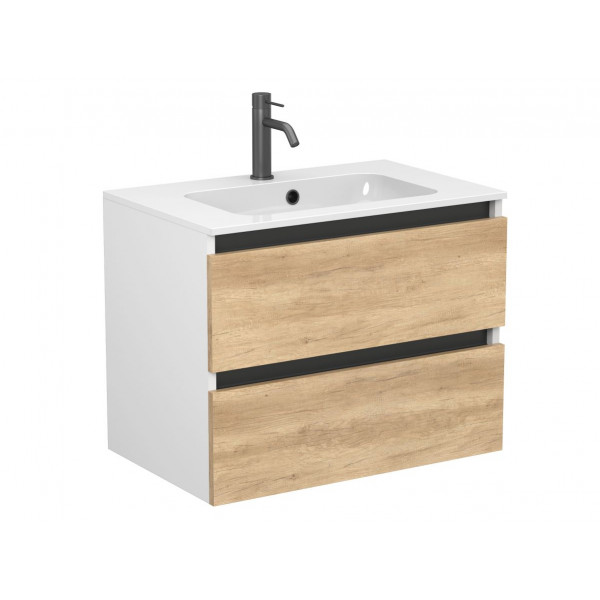 Тумба підвісна NATURA Дуб Небраска для умивальника DELLA 700 Miraggio