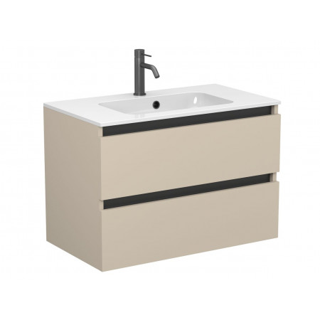 Тумба підвісна NATURA кашемір, МДФ, для умивальника DELLA 800 Miraggio