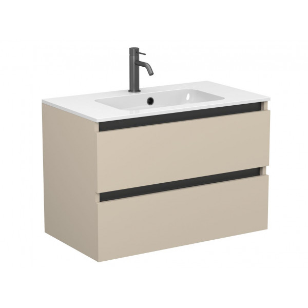 Тумба підвісна NATURA кашемір, МДФ, для умивальника DELLA 800 Miraggio