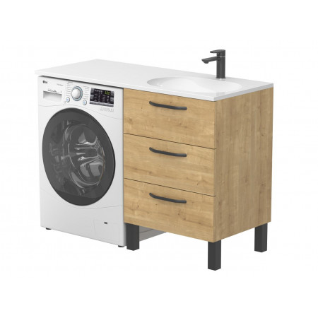 Тумба підлогова TESSA Дуб Гамільтон для умивальника NEW YORK 1200 R Miraggio