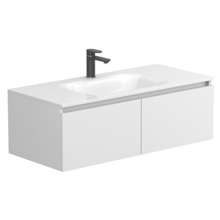 Тумба підвісна BASE Біла матова для умивальника JESSEL 1000 Miraggio